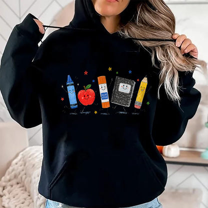 Best Student Shirt, Funny Back To School UnisexT-Shirt/Hoodie/Sweatshirt HLT00 - Cute School Supplies Back to School Teacher Student Doodle T-Shirt