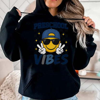 Best Student Shirt, Funny Back To School UnisexT-Shirt/Hoodie/Sweatshirt HLT00 - Retro Preschool Vibes Back to School Boys Kids T-Shirt
