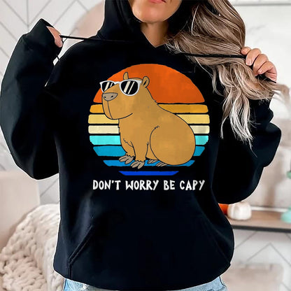 Cute Capybara Shirt, Funny Capybara Unisex T-Shirt/Hoodie/Sweatshirt HLT00 - Sorry Im Late I was Avoiding Non-Preferred Tasks Capybara Performance T-Shirt