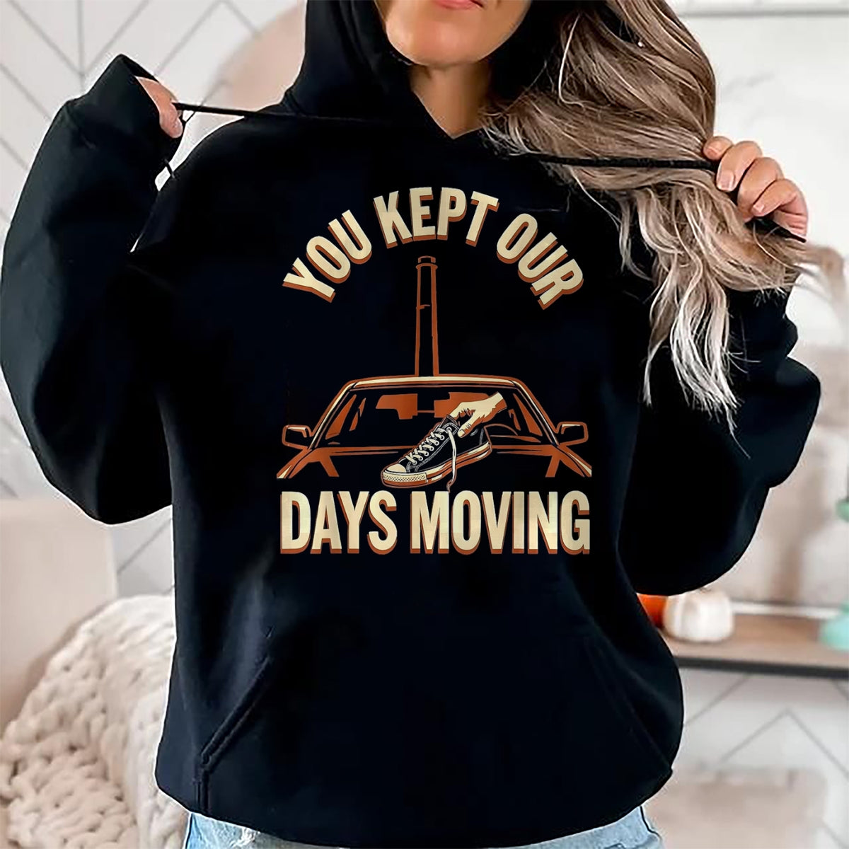 Best Truck Driver Life Shirt, Funny Trucker UnisexT-Shirt/Hoodie/Sweatshirt HLT00 - You Kept Our Days Moving Truck Driver Appreciation Week Gift T-Shirt, Women, Black, XX-Large