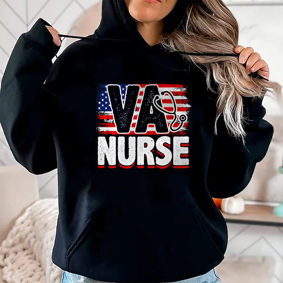Funny Nurse Shirt, Nurse Unisex T-Shirt/Hoodie/Sweatshirt HLT00 - VA Nurse, Veteran & Patriot Nursing, US Military Nurse T-Shirt