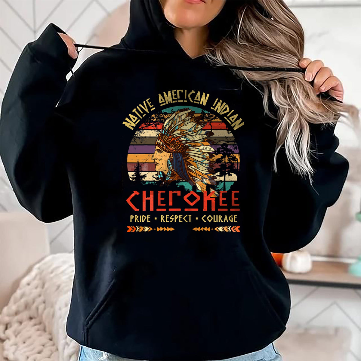 Native American T-Shirts, Vintage Native American Unisex T-Shirt/Hoodie/Sweatshirt HLT00 - Cherokee Native American Indian Pride Indigenous Tribe