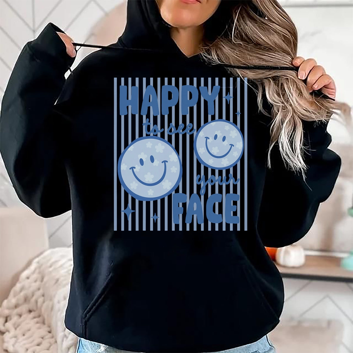Best Teacher Shirt, Funny Teacher UnisexT-Shirt/Hoodie/Sweatshirt HLT00 - Happy to See Your Face Smile Face Teacher Kid Back to School T-Shirt