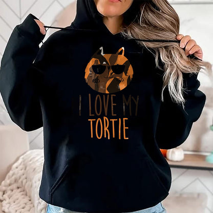Cat Love Shirt, Funny Cat Lover Gift UnisexT-Shirt/Hoodie/Sweatshirt HLT00 - I love my cat (Tortie)I love my Tortoiseshell Cat T-Shirt for Men Women Kids
