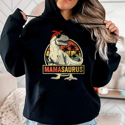 Gift for Mom Shirt, Funny Mom Unisex T-Shirt/Hoodie/Sweatshirt HLT00 - Mamasaurus T Rex Dinosaur Mama Saurus Family Matching Women T-Shirt