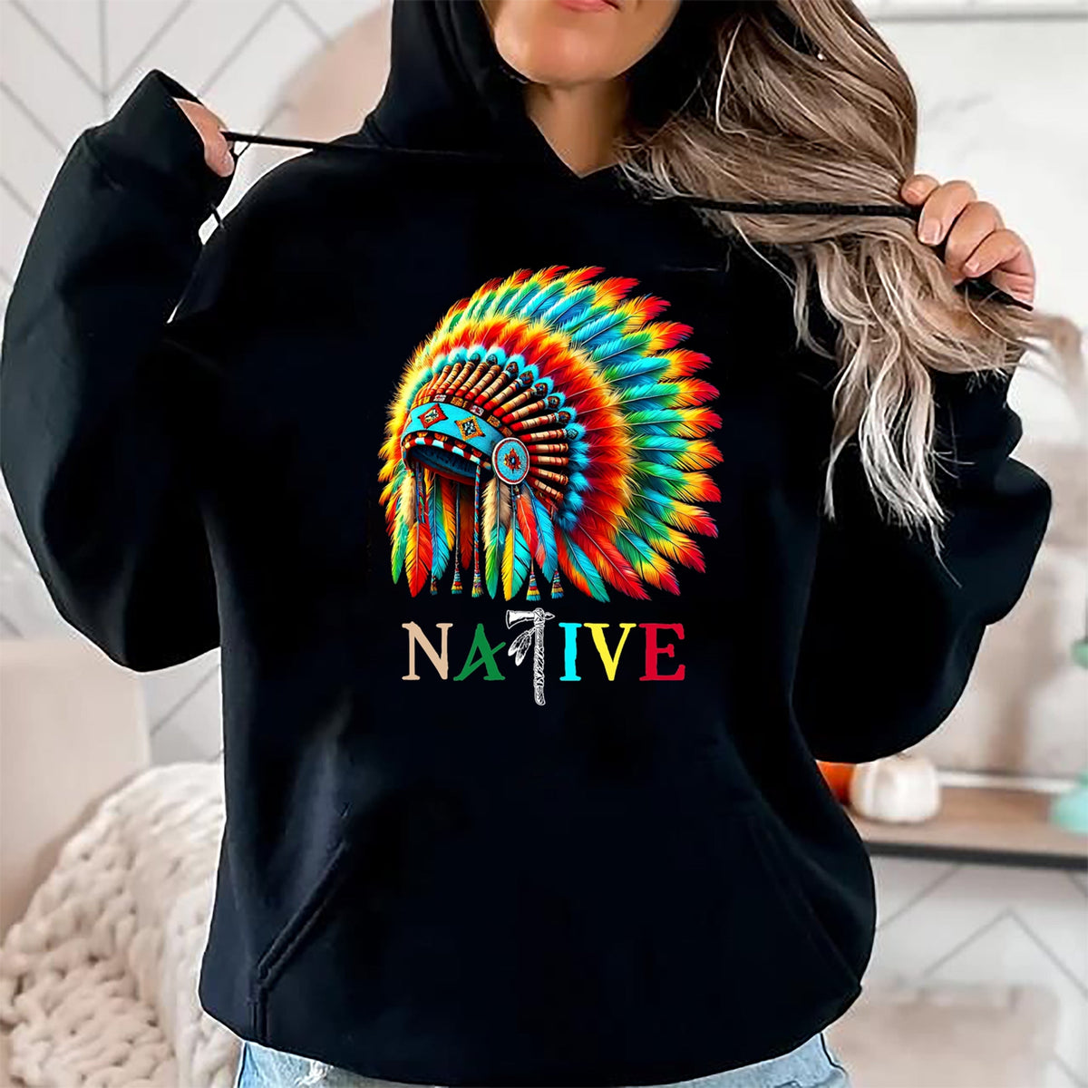 Native American T-Shirts, Vintage Native American Unisex T-Shirt/Hoodie/Sweatshirt HLT00 - Native American Indian Day Pride Indigenous Cherokee Costume