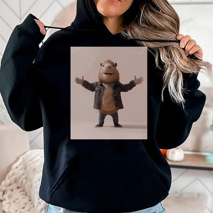 Cute Capybara Shirt, Funny Capybara Unisex T-Shirt/Hoodie/Sweatshirt HLT00 - Funny Graphic Capybara Long Sleeve T-Shirt (14)