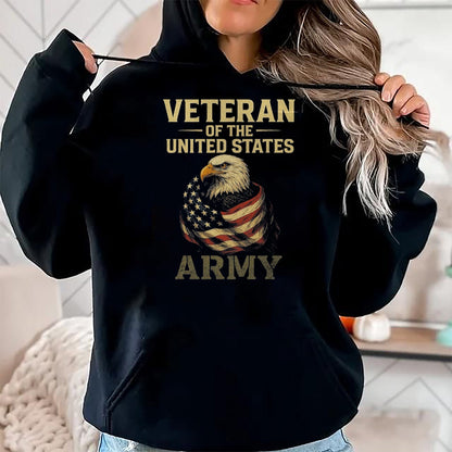 Proud Veteran Shirt, Funny Veteran UnisexT-Shirt/Hoodie/Sweatshirt HLT00 - Veteran of THE United States Army - Patriotic Eagle T-Shirt, Men, Navy Blue, XX-Large