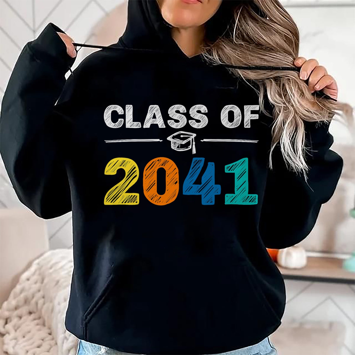 Best Student Shirt, Funny Back To School UnisexT-Shirt/Hoodie/Sweatshirt HLT00 - Class of 2041 Grow With Me First Day of School Graduation T-Shirt