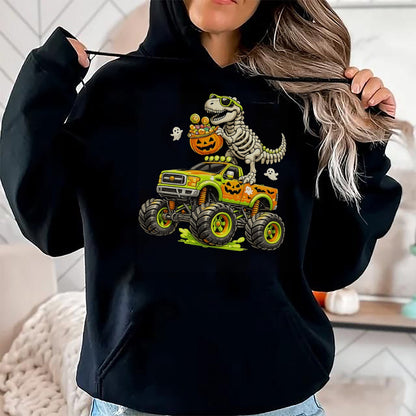 Best Dinosaur Lover Shirt, Funny Dinosaur UnisexT-Shirt/Hoodie/Sweatshirt HLT00 - Monster Truck Dinosaur Halloween Skeleton T-Rex Boys Kids T-Shirt