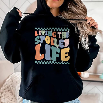 Best Wife Shirt, Wife and Husband Unisex T-Shirt/Hoodie/Sweatshirt HLT00 - Gift for wife T shirt, spoiled wife   Womens Spoiled Wife Living The Spoiled Life V-Neck T-Shirt (1)