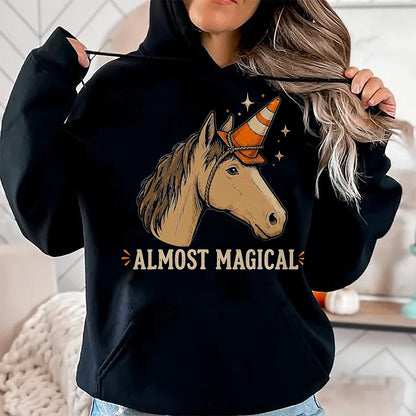 Best Horse Lover Shirt , Funny Horse UnisexT-Shirt/Hoodie/Sweatshirt HLT00 - Almost Magical Funny Horse Unicorn Humor T-Shirt, Men, Black, 3X-Large
