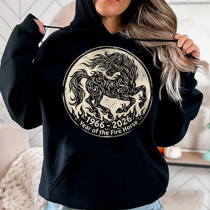 Best Horse Lover Shirt , Funny Horse UnisexT-Shirt/Hoodie/Sweatshirt HLT00 -  1966 2026 Year of The Fire Horse Chinese Zodiac 1966 Vintage T-Shirt, Men, Black, 3X-Large