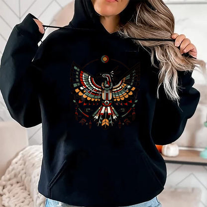 Native American T-Shirts, Vintage Native American Unisex T-Shirt/Hoodie/Sweatshirt HLT00 - Thunderbird Native American Tribal Art