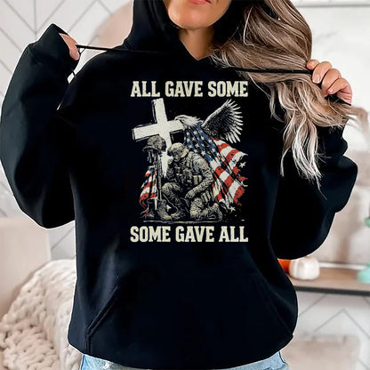 Proud Veteran Shirt, Funny Veteran UnisexT-Shirt/Hoodie/Sweatshirt HLT00 - All Gave Some Some Gave All Patriotic Veteran Design T-Shirt, Men, Black, 3X-Large
