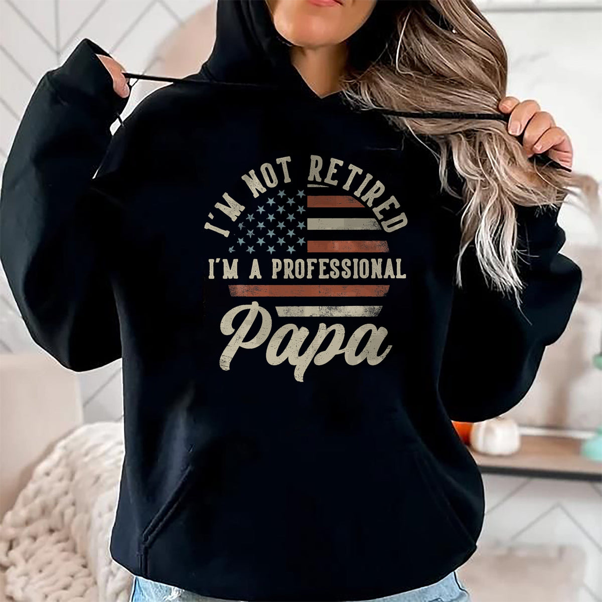 Best Grandpa Shirt, Proud Grandpa Unisex T-Shirt/Hoodie/Sweatshirt HLT00 - I'm Not Retired I'm A Professional Papa Funny Retirement T-Shirt (1)