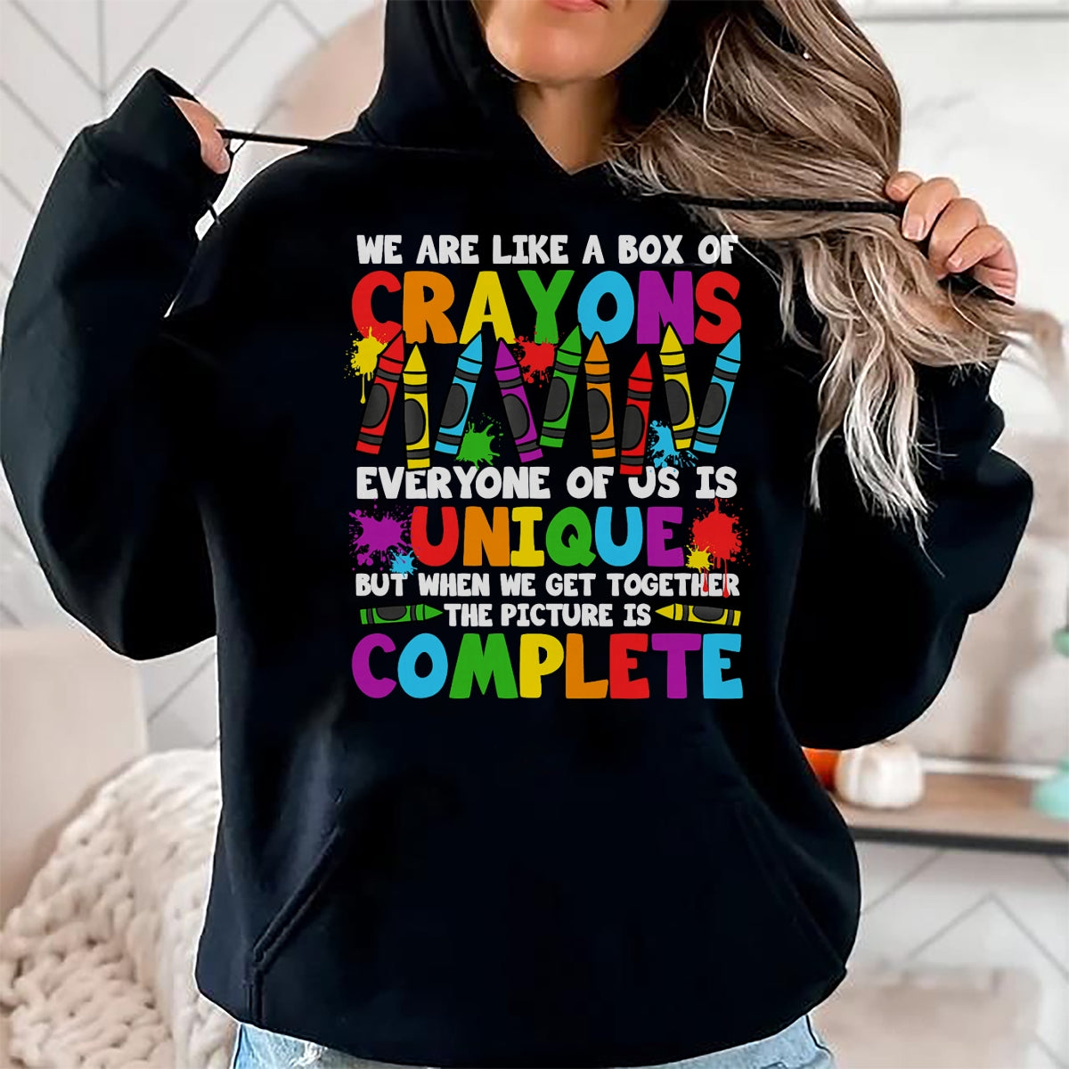 Best Student Shirt, Funny Back To School UnisexT-Shirt/Hoodie/Sweatshirt HLT00 - Funny Teacher We are Like A Box of Crayons Back to School T-Shirt (2)