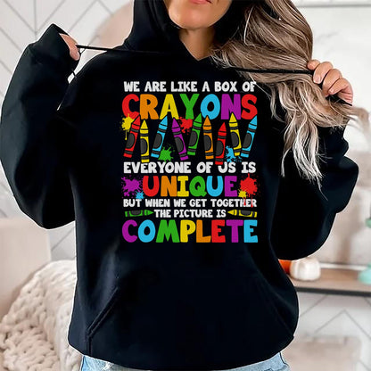 Best Student Shirt, Funny Back To School UnisexT-Shirt/Hoodie/Sweatshirt HLT00 - Funny Teacher We are Like A Box of Crayons Back to School T-Shirt (2)