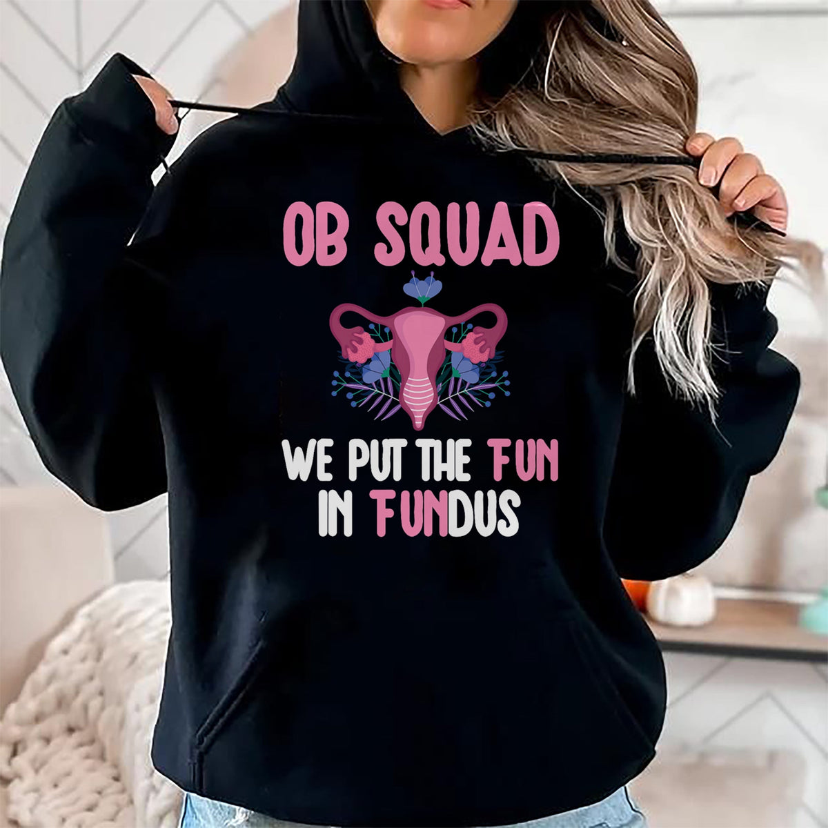 Funny Nurse Shirt, Nurse Unisex T-Shirt/Hoodie/Sweatshirt HLT00 - OB Nurse Squad Obstetrics Nurse Obstetrical Nursing Crew T-Shirt