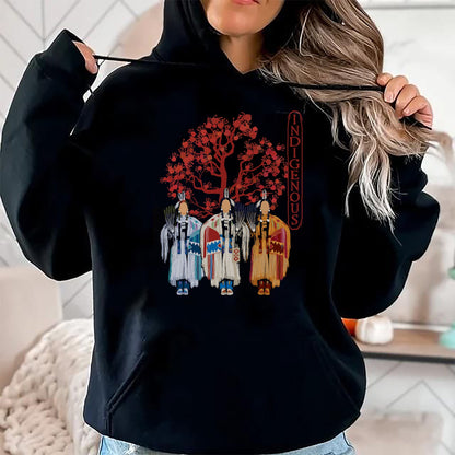Native American T-Shirts, Vintage Native American Unisex T-Shirt/Hoodie/Sweatshirt HLT00 - Native American Indigenous Red Hand Indian Blood Themed (5)