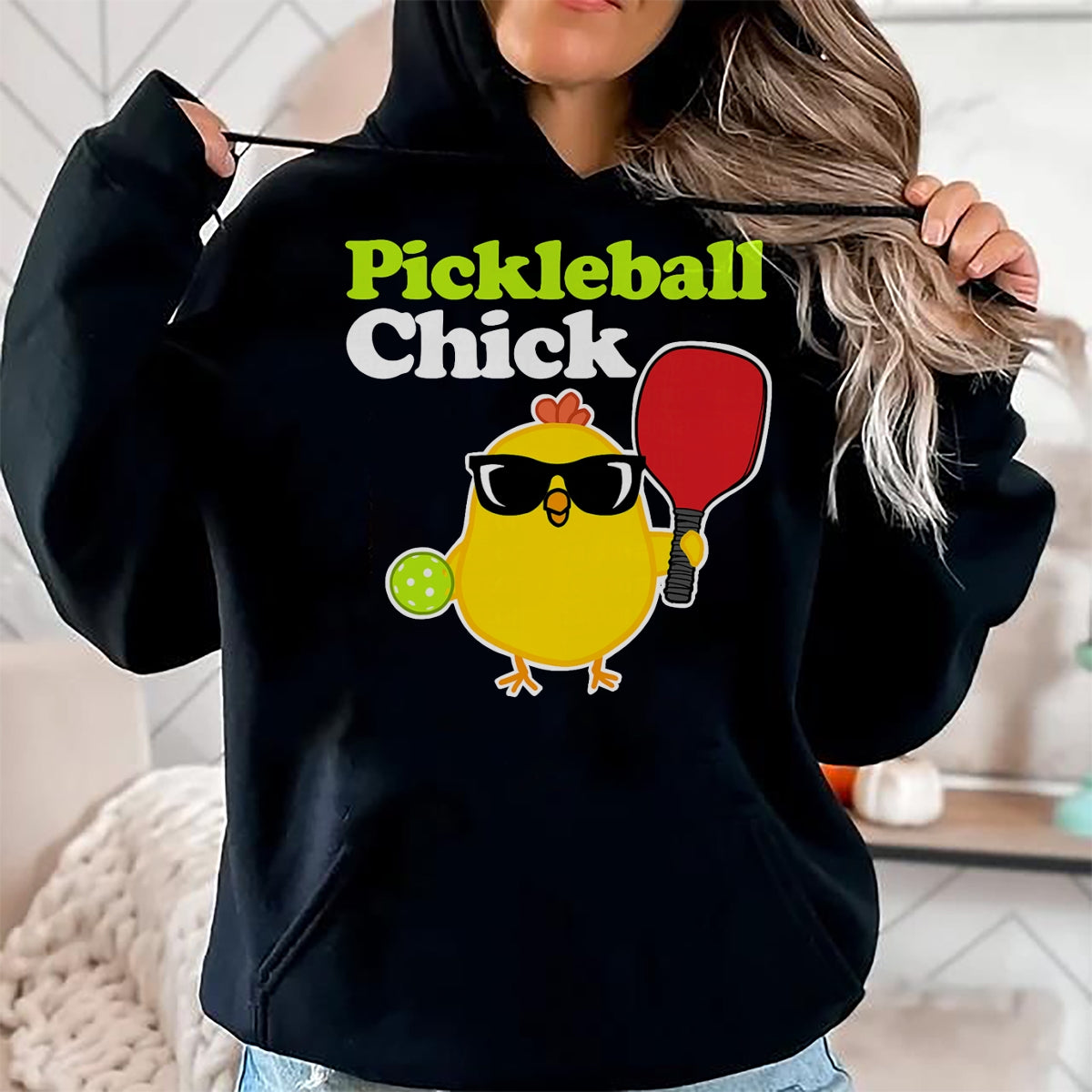 Funny Pickleball Shirt, Pickleball Lover Unisex T-Shirt/Hoodie/Sweatshirt HLT00 - Pickleball Chick T-Shirt