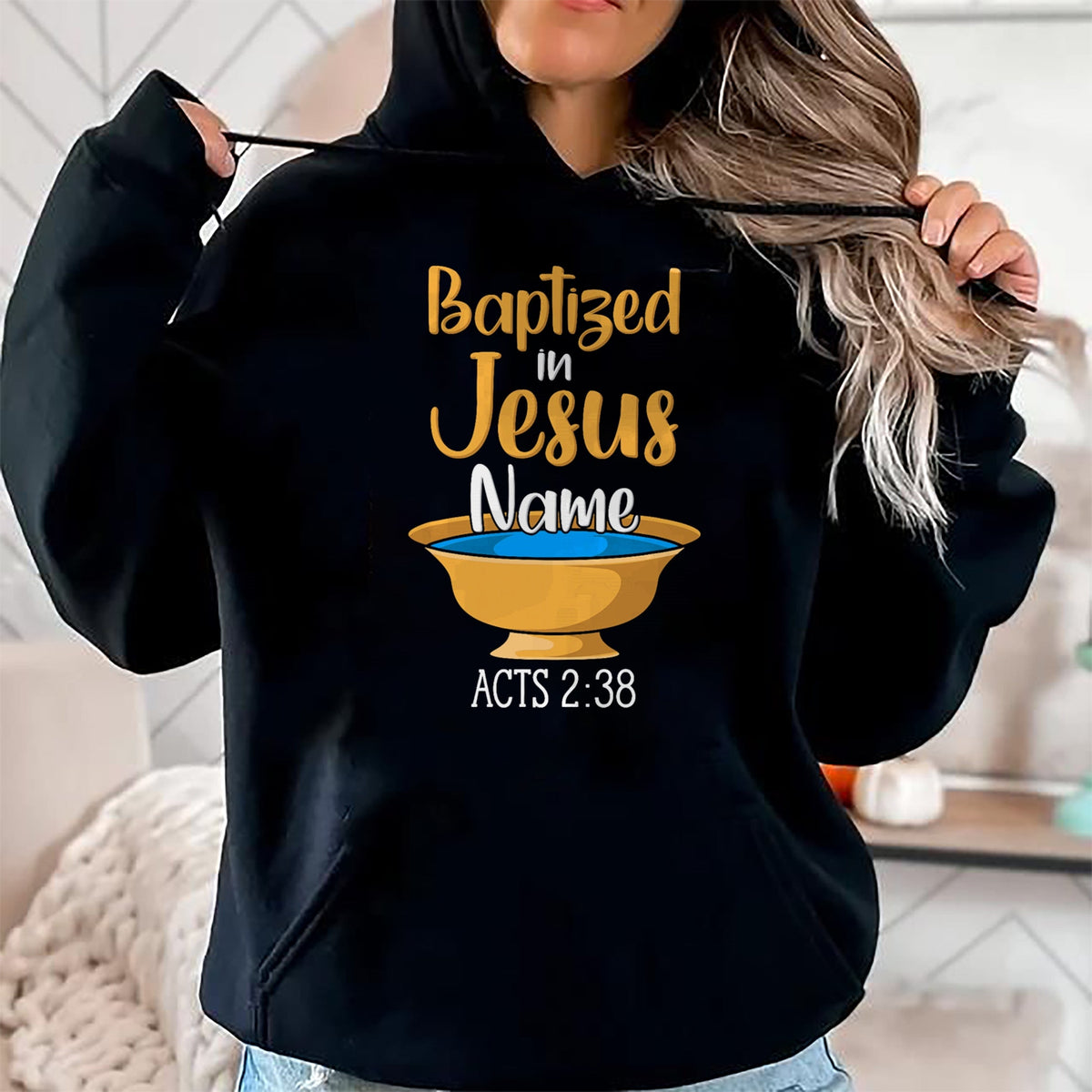 Christian Tee, Christian Faith Unisex T-Shirt/Hoodie/Sweatshirt HLT00 - CHRISTIAN BAPTISM Baptized in Christ Acts 238 T-Shirt