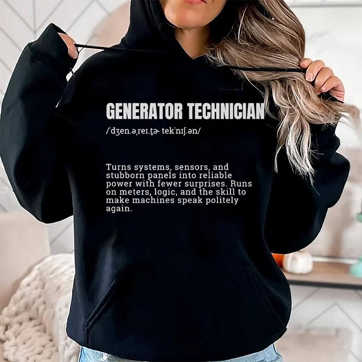 Best Mechanic Life Shirt, Funny Mechanic UnisexT-Shirt/Hoodie/Sweatshirt HLT00 - Generator Technician Definition Funny Job Mechanic Premium Tri-Blend T-Shirt