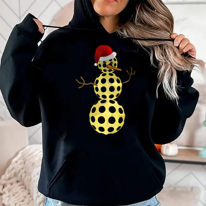 Funny Pickleball Shirt, Pickleball Lover Unisex T-Shirt/Hoodie/Sweatshirt HLT00 - Pickleball Christmas T-Shirt Funny Pickleball Snowman Shirt Tank Top