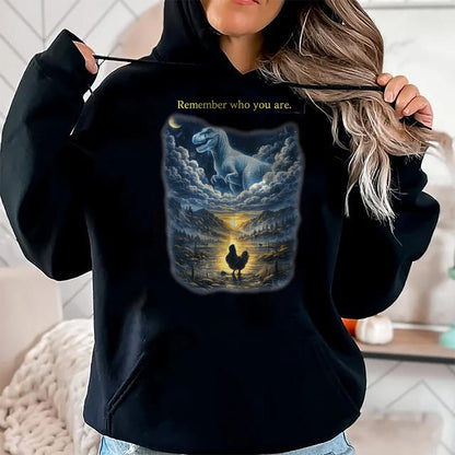 Best Dinosaur Lover Shirt, Funny Dinosaur UnisexT-Shirt/Hoodie/Sweatshirt HLT00 - Remember Who are You Dinosaur Chicken for Men Women T-Shirt
