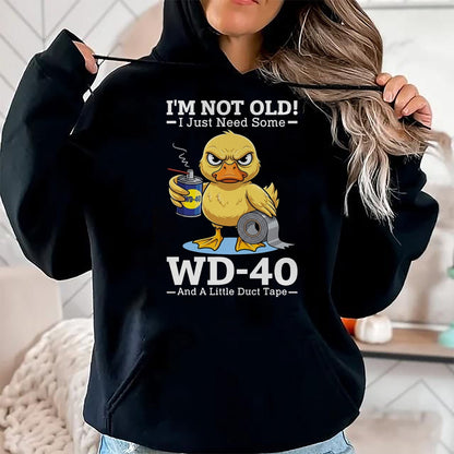 Best Mechanic Life Shirt, Funny Mechanic UnisexT-Shirt/Hoodie/Sweatshirt HLT00 - I’m Not Old! I Just Need Some WD-40 and A Little Duct Tape T-Shirt