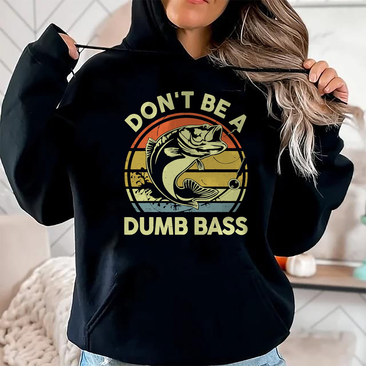 Gift for Dad Shirt, Funny Dad Unisex T-Shirt/Hoodie/Sweatshirt HLT00 – Fishing-Shirt Dont Be Dumb Bass Funny Dad T-Shirt