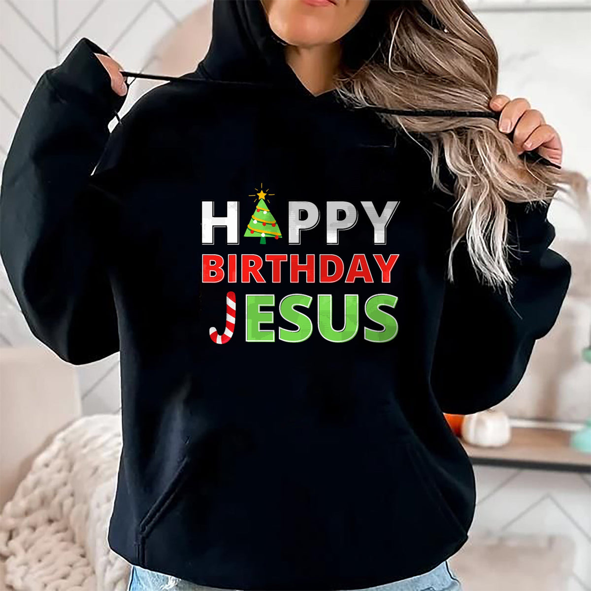 Christian Tee, Christian Faith Unisex T-Shirt/Hoodie/Sweatshirt HLT00 - Happy Birthday Jesus Funny Christian Christmas T-Shirt