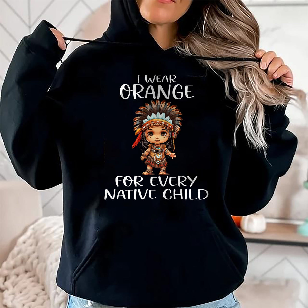 Native American T-Shirts, Vintage Native American Unisex T-Shirt/Hoodie/Sweatshirt HLT00 - Wear orange for every American native child Indian Pride (1)