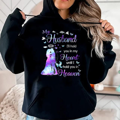Best Wife Shirt, Wife and Husband Unisex T-Shirt/Hoodie/Sweatshirt HLT00 - My Husband in Heaven T-Shirt