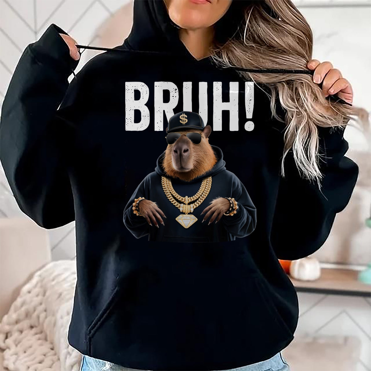 Cute Capybara Shirt, Funny Capybara Unisex T-Shirt/Hoodie/Sweatshirt HLT00 - Stylish Hip Hop Capybara Long Sleeve T-Shirt
