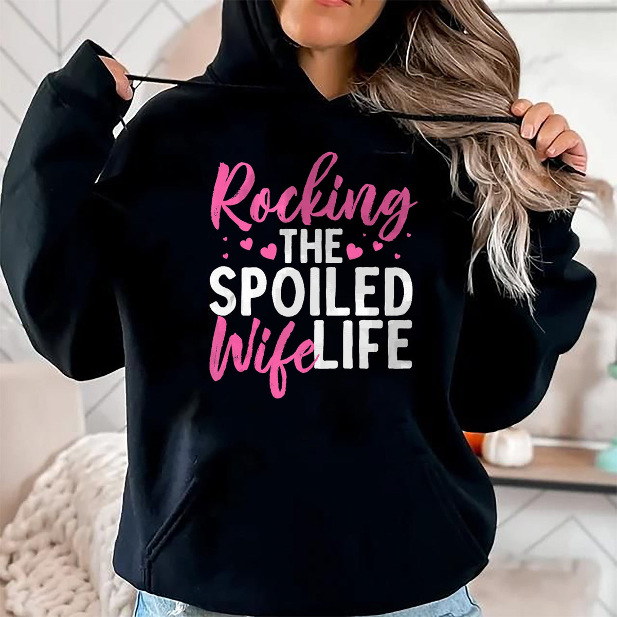 Best Wife Shirt, Wife and Husband Unisex T-Shirt/Hoodie/Sweatshirt HLT00 - Gift for wife T shirt, spoiled wife   Funny Spoiled Wife Art For Women Husband Spoiled Wife Life Tan (1)