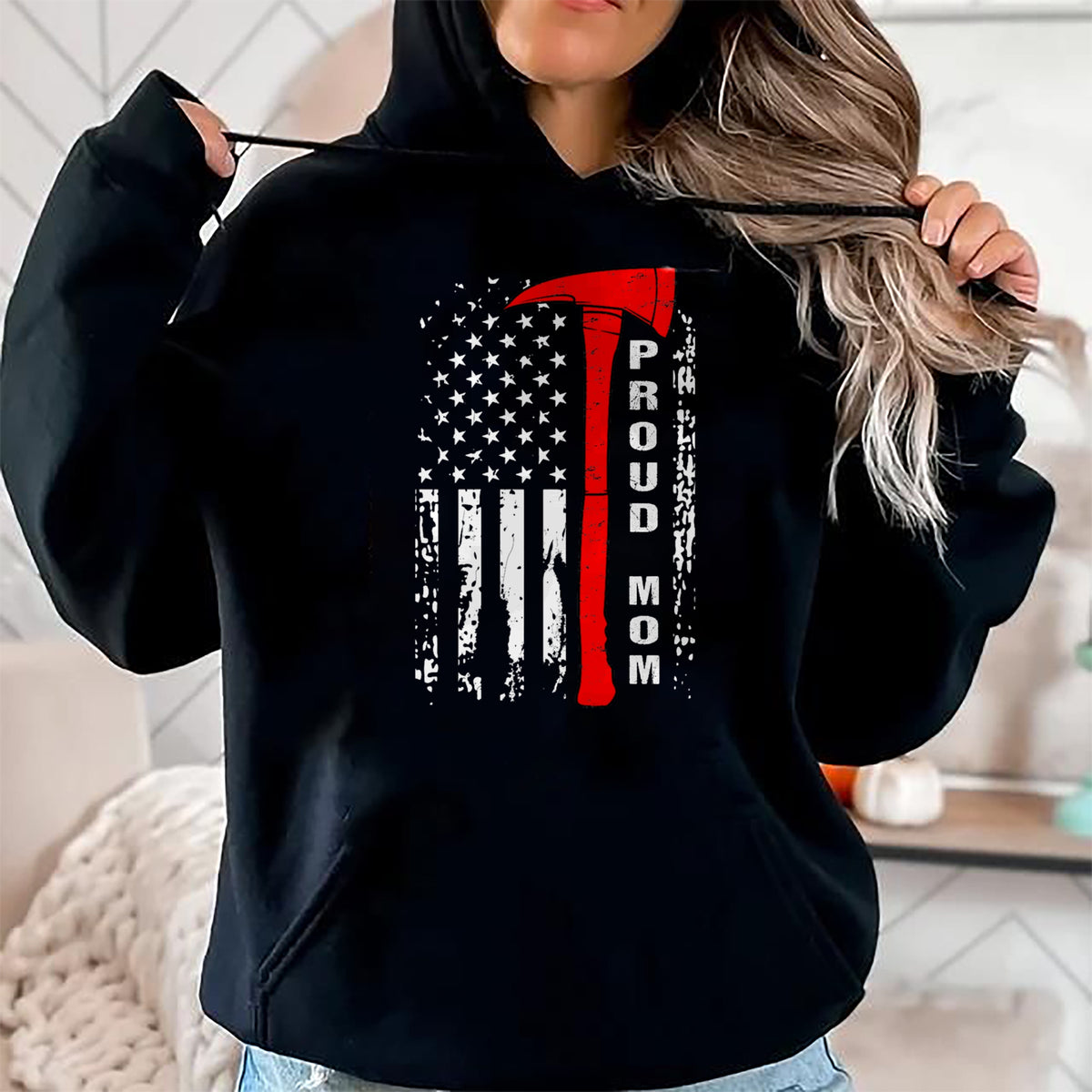 Gift for Mom Shirt, Funny Mom Unisex T-Shirt/Hoodie/Sweatshirt HLT00 - Football Mom My Heart is on That Field Loud And Proud Women T-Shirt