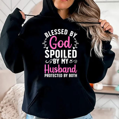 Best Wife Shirt, Wife and Husband Unisex T-Shirt/Hoodie/Sweatshirt HLT00 - Gift for wife T shirt, spoiled wife   Funny Spoiled Wife Art For Women Girls Husband Spoiled Wife Pr (2)