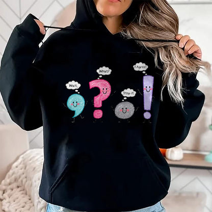 Best Teacher Shirt, Funny Teacher UnisexT-Shirt/Hoodie/Sweatshirt HLT00 - Funny Personified Punctuation Marks Grammar English Teacher T-Shirt