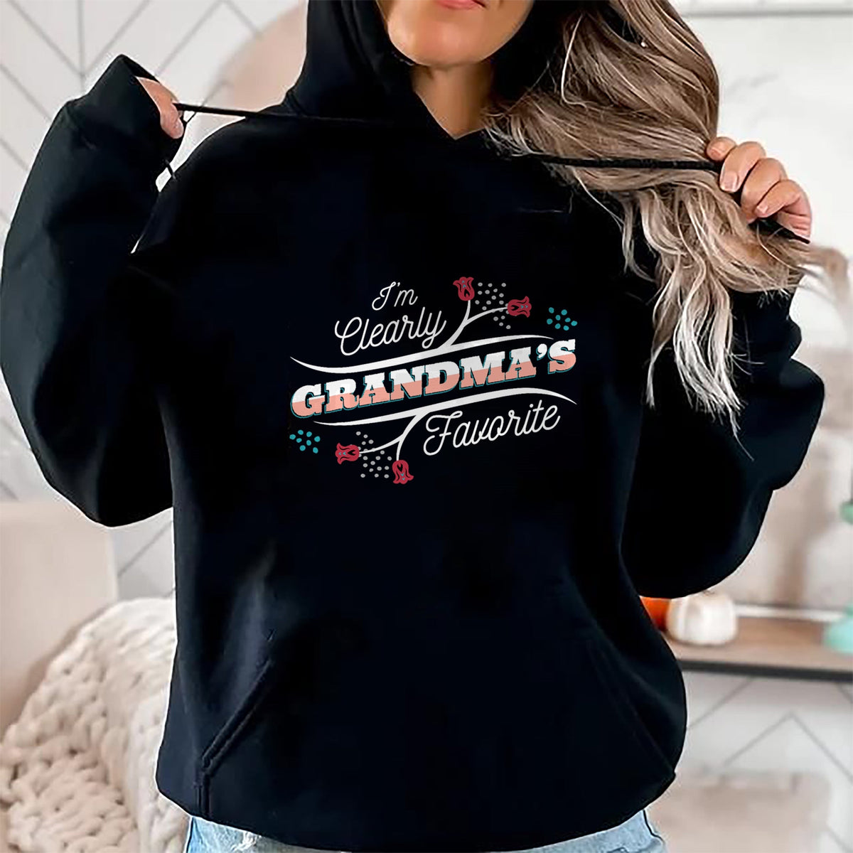 Best Grandma Shirt, Proud Grandma Unisex T-Shirt/Hoodie/Sweatshirt HLT00 - I'm Clearly Grandma's Favorite Granddaughter Grandma, T-Shirt (1)