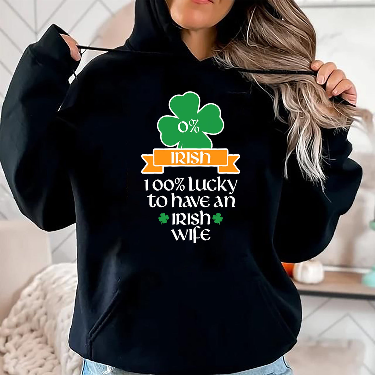 Best Wife Shirt, Wife and Husband Unisex T-Shirt/Hoodie/Sweatshirt HLT00 - Gift for wife T shirt, lucky wife   Lucky Irish Wife St Patrick's Day Gift For Husband T-Shirt