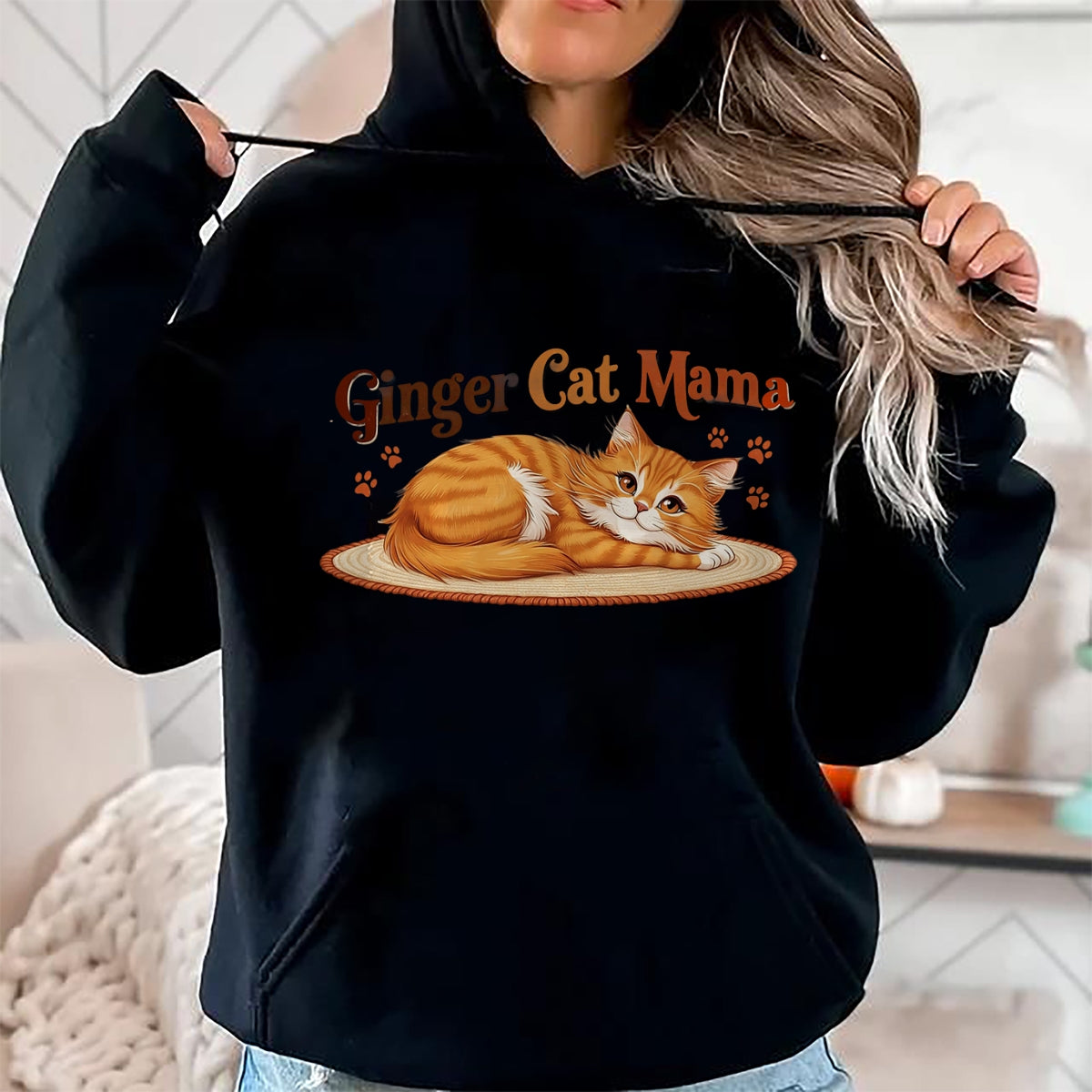Cat Love Shirt, Funny Cat Lover Gift UnisexT-Shirt/Hoodie/Sweatshirt HLT00 - Ginger Cat Mama Ginger Mom lover Funny Gifts Cat Dad Cat Mom T-Shirt (1)