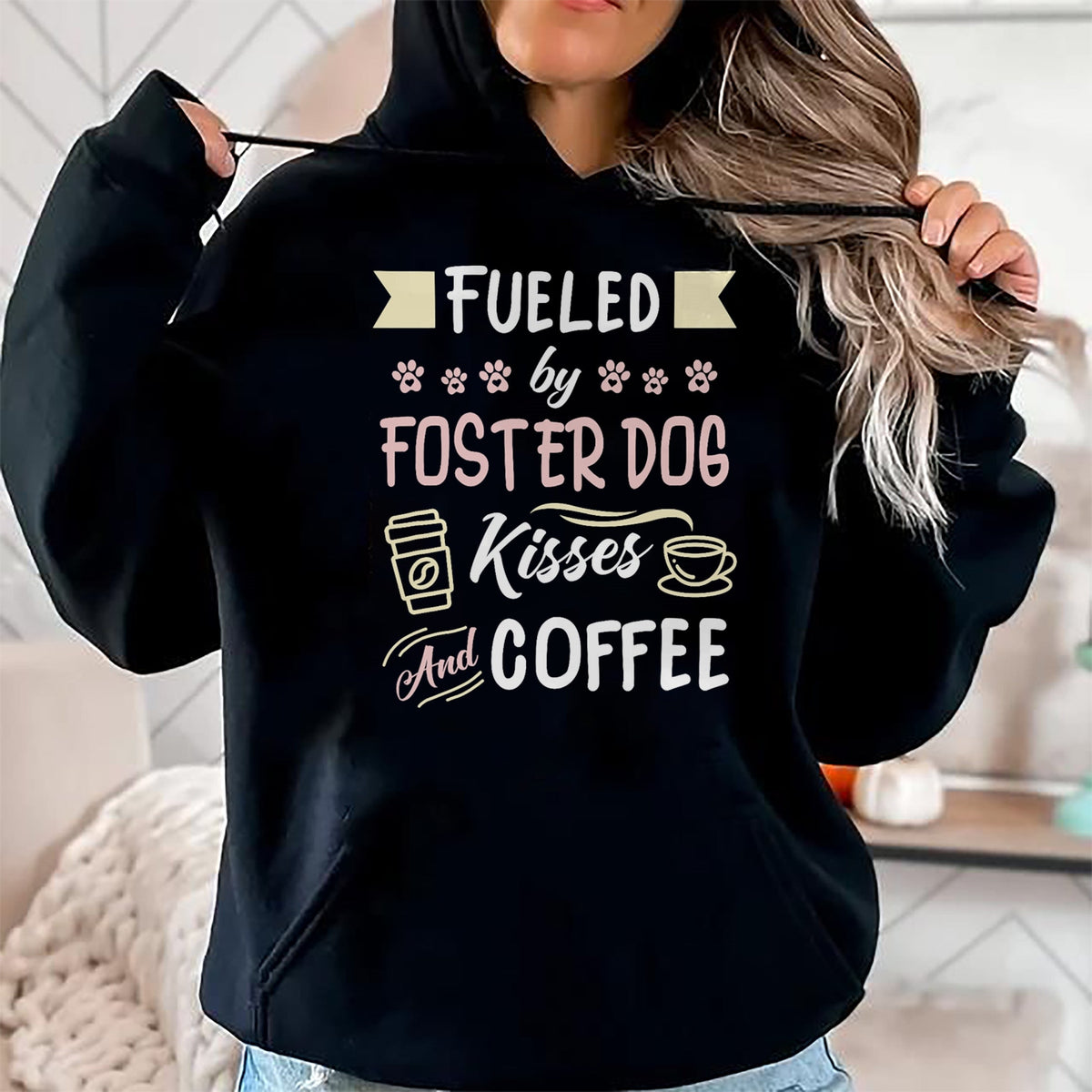 Dog Love Shirt, Dog Lover Gift T-Shirt/Hoodie/Sweatshirt HLT00 - Foster Dog Mom Coffee Lover T-Shirt