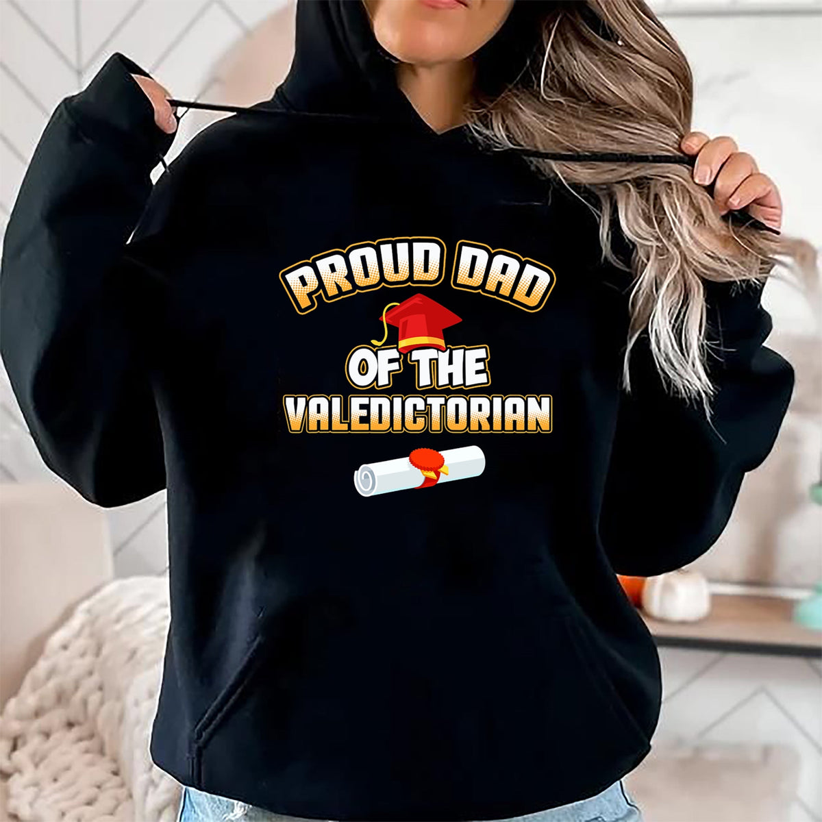 Gift for Dad Shirt, Funny Dad Unisex T-Shirt/Hoodie/Sweatshirt HLT00 – Dad Of Valedictorian 2019 School Graduation Proud Father T-Shirt