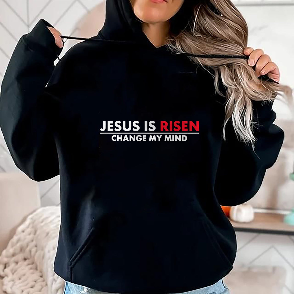 Christian Tee, Christian Faith Unisex T-Shirt/Hoodie/Sweatshirt HLT00 - Jesus Is Risen Change My Mind Christian T-Shirt
