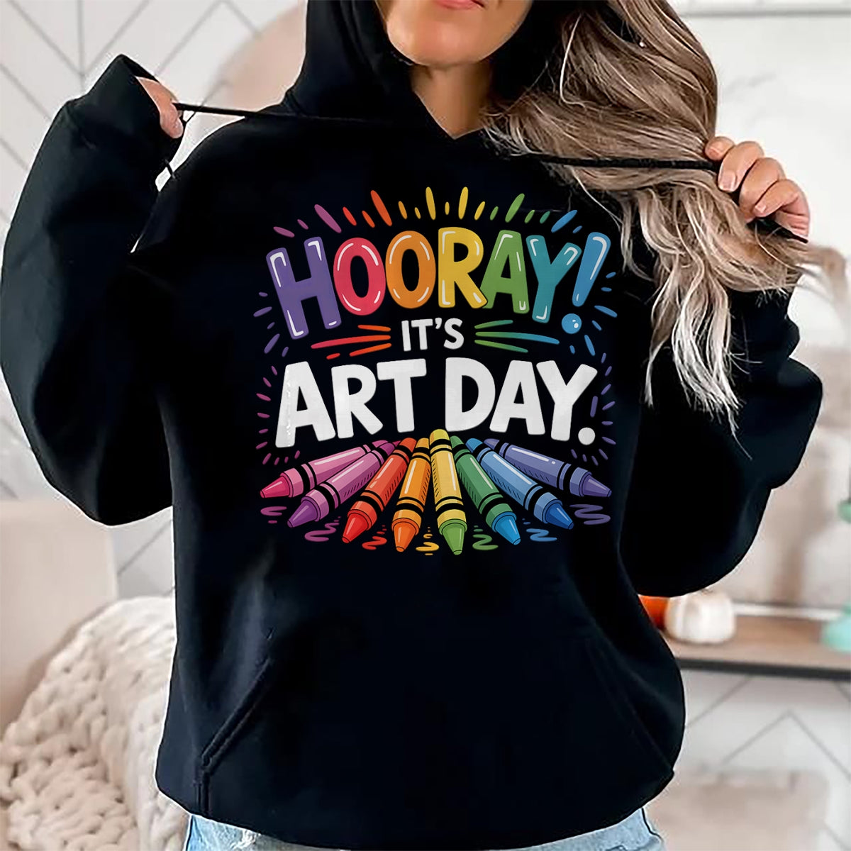 Best Teacher Shirt, Funny Teacher UnisexT-Shirt/Hoodie/Sweatshirt HLT00 - Back to School Hooray It's Art Day Art Teacher Art Artist T-Shirt