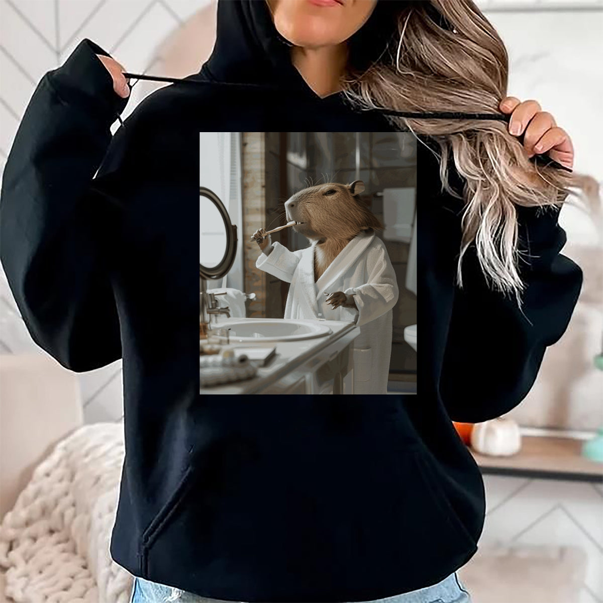 Cute Capybara Shirt, Funny Capybara Unisex T-Shirt/Hoodie/Sweatshirt HLT00 - Funny Graphic Capybara Long Sleeve T-Shirt (11)