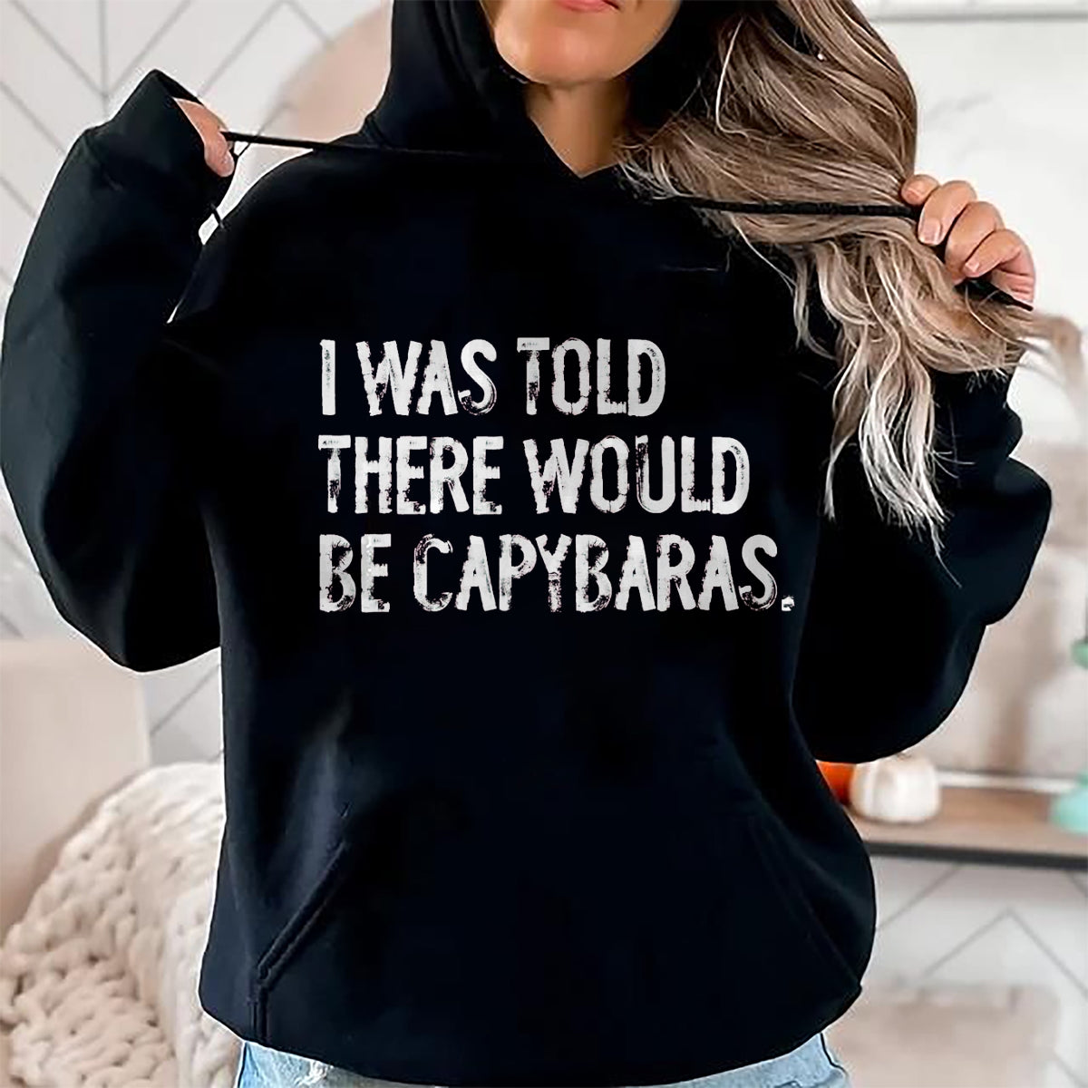 Cute Capybara Shirt, Funny Capybara Unisex T-Shirt/Hoodie/Sweatshirt HLT00 - I was Told There Would Be Capybaras T-Shirt, Men, Black, 3X-Large