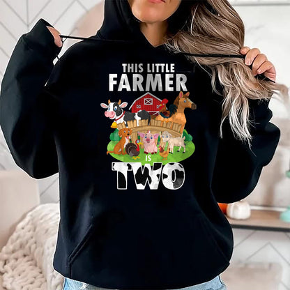 Best Farmer Life Shirt, Funny Farmer UnisexT-Shirt/Hoodie/Sweatshirt HLT00 - Kids 2 Years Old Boy Farmer 2nd Birthday Farm Animals Kids T-Shirt