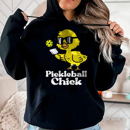 Funny Pickleball Shirt, Pickleball Lover Unisex T-Shirt/Hoodie/Sweatshirt HLT00 - Pickleball Chick Funny Pickle Ball Women Girls Kids Toddler T-Shirt